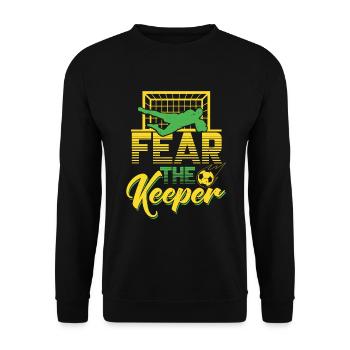 Fear The Keeper - Soccer goalie goalie penalty - Unisex Sweatshirt - black - Front - Alina (178cm) & Michal (187cm)