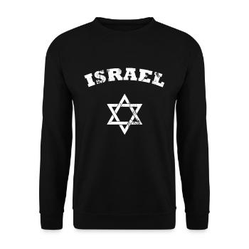 Israel Star of David - Unisex Sweatshirt - black - Front - Alina (178cm) & Michal (187cm)