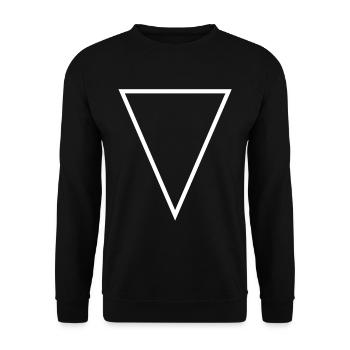 Dreieck - Unisex Pullover - Schwarz - Vorne - Alina (178cm) & Michal (187cm)