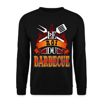 Le Roi Du Barbecue BBQ - Sweat-shirt Unisexe - noir - Devant - Alina (178cm) & Michal (187cm)