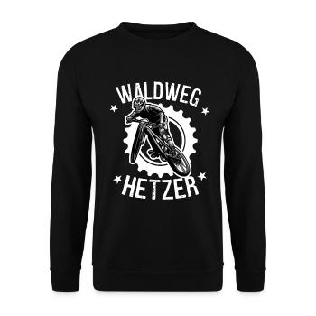 1 06 - Unisex Pullover - Schwarz - Vorne - Alina (178cm) & Michal (187cm)
