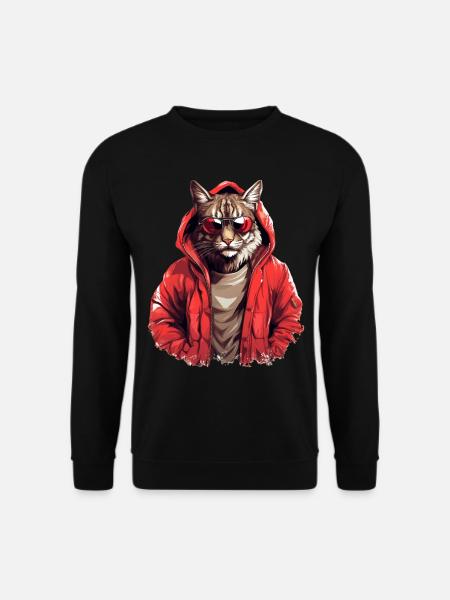 Streetstyle-Luchs | Luchs-Liebhaber - Unisex Pullover - Schwarz