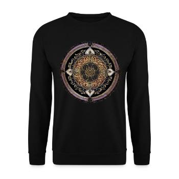 Symbole nordique mystique - Sweat-shirt Unisexe - noir - Devant - Alina (178cm) & Michal (187cm)