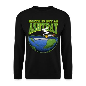 La terre n'est pas un cendrier - Sweat-shirt Unisexe - noir - Devant - Alina (178cm) & Michal (187cm)