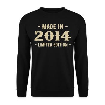 Vintage 2014 Édition Limitée Cadeau 2014 - Sweat-shirt Unisexe - noir - Devant - Alina (178cm) & Michal (187cm)