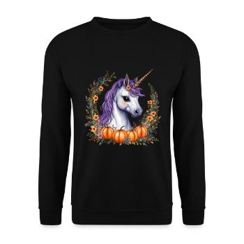 halloween pony - Unisex Sweatshirt - black - Front - Alina (178cm) & Michal (187cm)