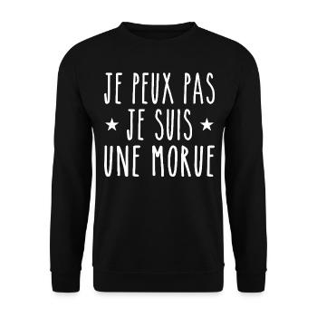 I can't I'm a cod - Unisex Sweatshirt - black - Front - Alina (178cm) & Michal (187cm)