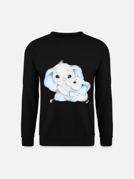 Elefant Afrika Baby Geschenk T-Shirt - Unisex Pullover - Schwarz
