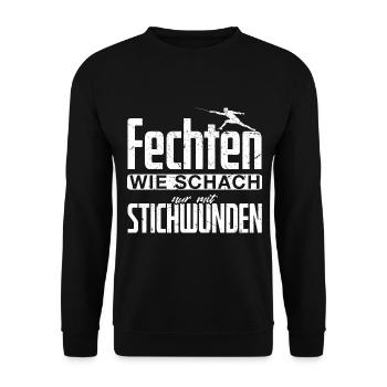 Fechten Fechten - Unisex Pullover - Schwarz - Vorne - Alina (178cm) & Michal (187cm)