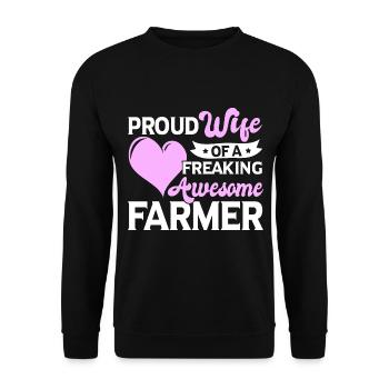 Agriculture Agriculture Agriculture Femme de l’agriculteur - Sweat-shirt Unisexe - noir - Devant - Alina (178cm) & Michal (187cm)