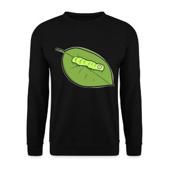 raupe blatt biologie symbol natur - Unisex Pullover - Schwarz - Vorne - Alina (178cm) & Michal (187cm)