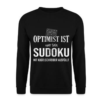 Sudoku Sudoku Geschenk Für Rätsel Fans - Unisex Pullover - Schwarz - Vorne - Alina (178cm) & Michal (187cm)
