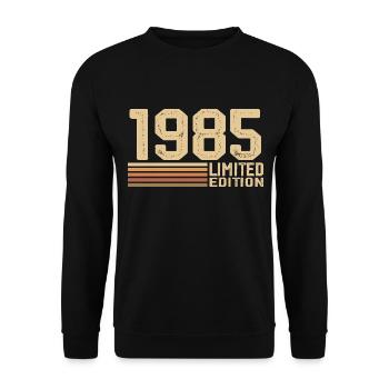 Jahrgang 1985 Geburtstag - Geschenk 1985 Jahrgang 1985 - Unisex Pullover - Schwarz - Vorne - Alina (178cm) & Michal (187cm)