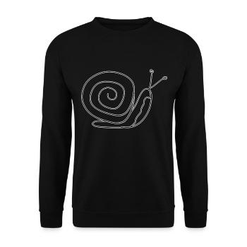 snail symbol animal - Unisex Sweatshirt - black - Front - Alina (178cm) & Michal (187cm)