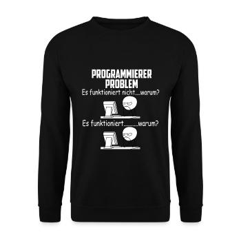 Programmieren Coding Computer Informatik Geek - Unisex Pullover - Schwarz - Vorne - Alina (178cm) & Michal (187cm)