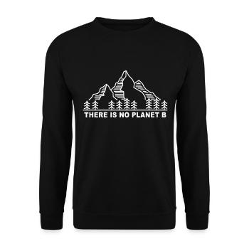 THERE IS NO PLANET B. Save the planet. - Unisex Sweatshirt - black - Front - Alina (178cm) & Michal (187cm)