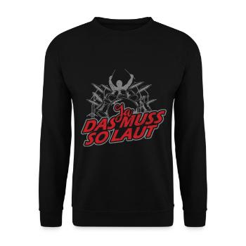 Drummer - Unisex Pullover - Schwarz - Vorne - Alina (178cm) & Michal (187cm)