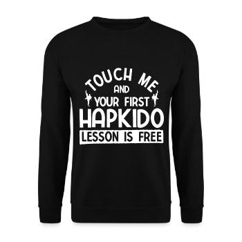 Koreanischer Kampfsport Hapkido - Unisex Pullover - Schwarz - Vorne - Alina (178cm) & Michal (187cm)