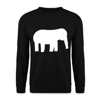 Éléphant Bébé Symbole Animal - Sweat-shirt Unisexe - noir - Devant - Alina (178cm) & Michal (187cm)