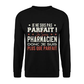 A Pharmacist, the Dream Profession in the Spotlight - Unisex Sweatshirt - black - Front - Alina (178cm) & Michal (187cm)