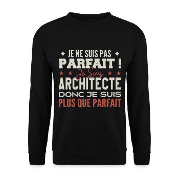 Architekt, der Traumberuf im Rampenlicht - Unisex Pullover - Schwarz - Vorne - Alina (178cm) & Michal (187cm)