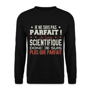 Wissenschaftler, der Traumberuf im Rampenlicht - Unisex Pullover - Schwarz - Vorne - Alina (178cm) & Michal (187cm)