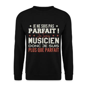 Musiker, der Traumberuf im Rampenlicht - Unisex Pullover - Schwarz - Vorne - Alina (178cm) & Michal (187cm)