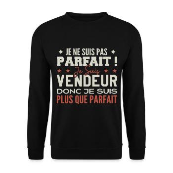 Verkäufer, der Traumberuf im Rampenlicht - Unisex Pullover - Schwarz - Vorne - Alina (178cm) & Michal (187cm)