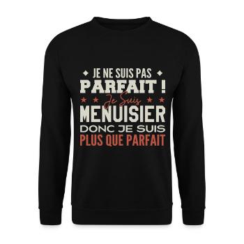A Carpenter, the Dream Profession in the Spotlight - Unisex Sweatshirt - black - Front - Alina (178cm) & Michal (187cm)