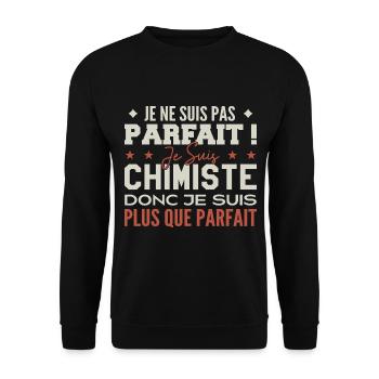 Chemiker, der Traumberuf geehrt - Unisex Pullover - Schwarz - Vorne - Alina (178cm) & Michal (187cm)