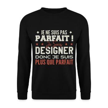 Designer, der Traumberuf im Rampenlicht - Unisex Pullover - Schwarz - Vorne - Alina (178cm) & Michal (187cm)