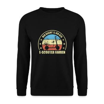 Mir Reichts Ich Geh E-Scooter Fahren E-Roller - Unisex Pullover - Schwarz - Vorne - Alina (178cm) & Michal (187cm)