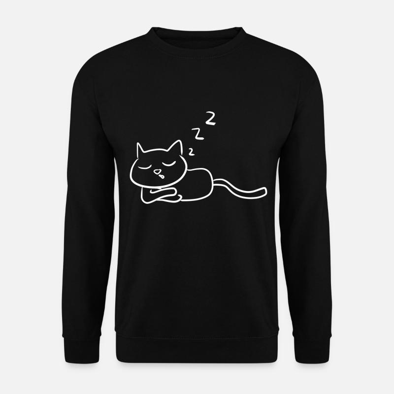 sleeping cat sleeping symbol animal - Unisex Sweatshirt - black