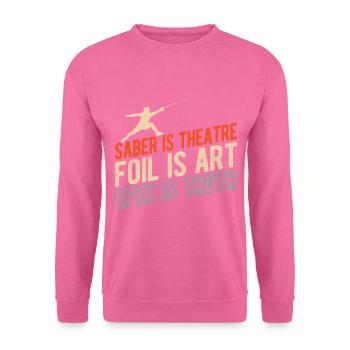 Fechten - Unisex Pullover - Pink - Vorne