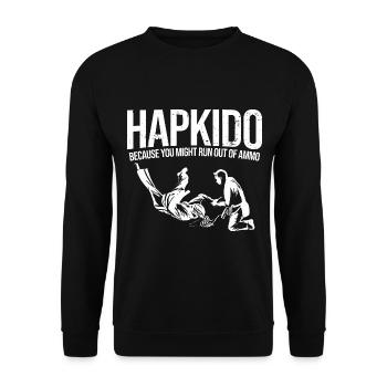 Koreanischer Kampfsport Hapkido - Unisex Pullover - Schwarz - Vorne - Alina (178cm) & Michal (187cm)