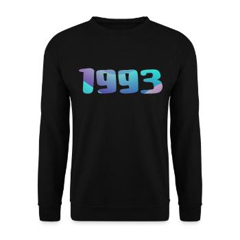 Cadeau Anniversaire 1993 Millésime 1993 Rétro 1993 - Sweat-shirt Unisexe - noir - Devant - Alina (178cm) & Michal (187cm)