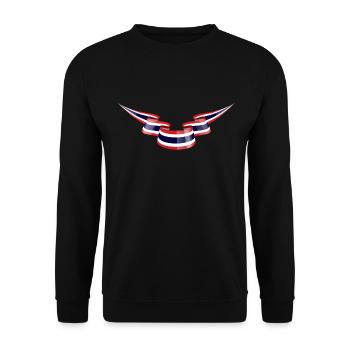 Thailand Flagge Banner - Unisex Pullover - Schwarz - Vorne - Alina (178cm) & Michal (187cm)