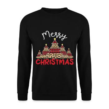 Christmas Santa Claus Gifts - Unisex Sweatshirt - black - Front - Alina (178cm) & Michal (187cm)