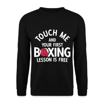 Boxsport Boxing - Unisex Pullover - Schwarz - Vorne - Alina (178cm) & Michal (187cm)