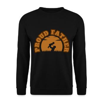 Fier Papa Fille Kid Brown - Sweat-shirt Unisexe - noir - Devant - Alina (178cm) & Michal (187cm)