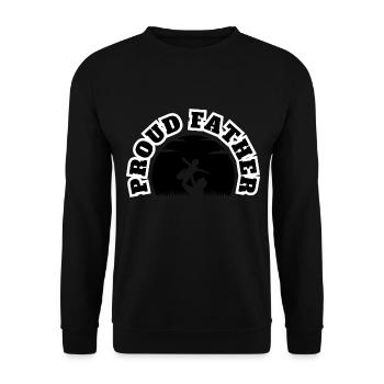 Fier Père Enfant Garçon Noir - Sweat-shirt Unisexe - noir - Devant - Alina (178cm) & Michal (187cm)