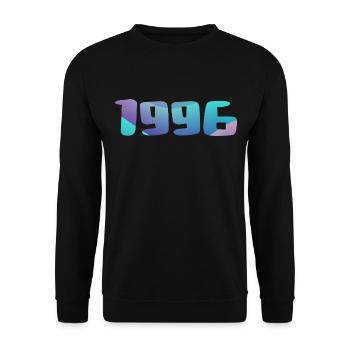 Cadeau Anniversaire 1996 Millésime 1996 Rétro 1996 - Sweat-shirt Unisexe - noir - Devant - Alina (178cm) & Michal (187cm)