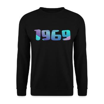 Cadeau Anniversaire 1969 Millésime 1969 Rétro 1969 - Sweat-shirt Unisexe - noir - Devant - Alina (178cm) & Michal (187cm)