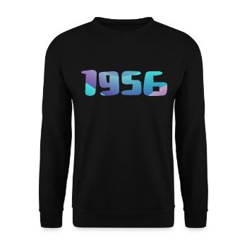 1956 Birthday Gift Vintage 1956 Retro 1956 - Unisex Sweatshirt - black - Front - Alina (178cm) & Michal (187cm)