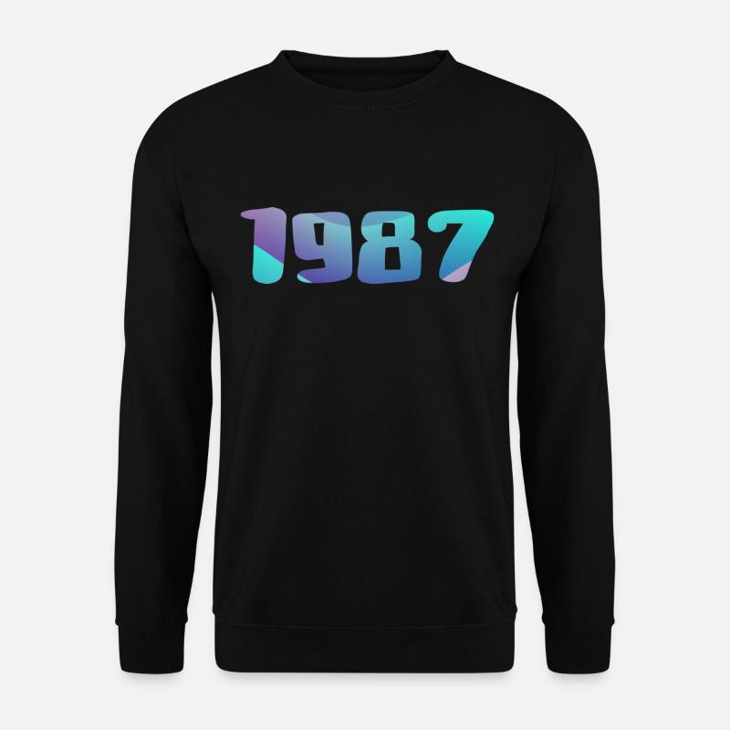 Geburtstagsgeschenk 1987 Jahrgang 1987 Retro 1987 - Unisex Pullover - Schwarz