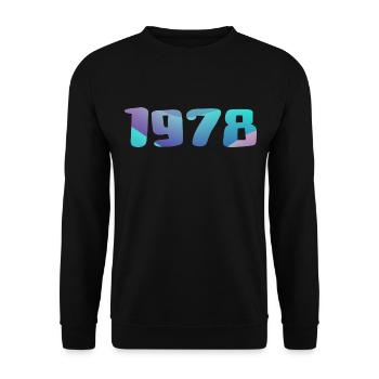 1978 Geburtstagsgeschenk Vintage 1978 Retro 1978 - Unisex Pullover - Schwarz - Vorne - Alina (178cm) & Michal (187cm)