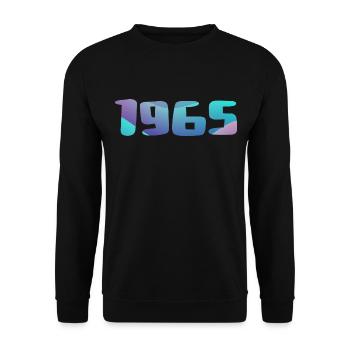 1965 Birthday Gift Vintage 1965 Retro 1965 - Unisex Sweatshirt - black - Front - Alina (178cm) & Michal (187cm)