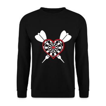 Fléchettes Fléchettes Bullseye Fléchettes Dartboard cadeau - Sweat-shirt Unisexe - noir - Devant - Alina (178cm) & Michal (187cm)