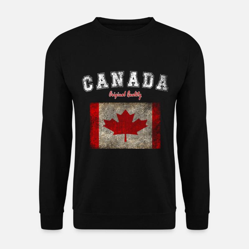 Canada Flagge Vintage Kanada - Unisex Pullover - Schwarz