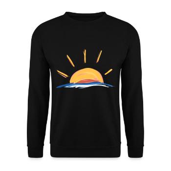 soleil coucher de soleil symbole de la mer lever du soleil - Sweat-shirt Unisexe - noir - Devant - Alina (178cm) & Michal (187cm)